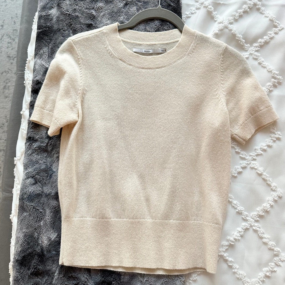 J Brand Cream/Ivory Cashmere Sweater, XS
